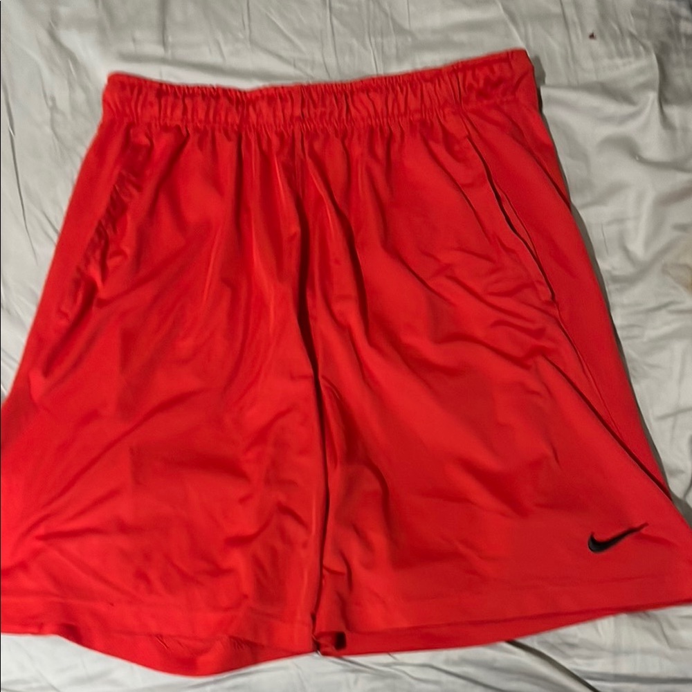 Nike Red Athletic Shorts Lightweight Training